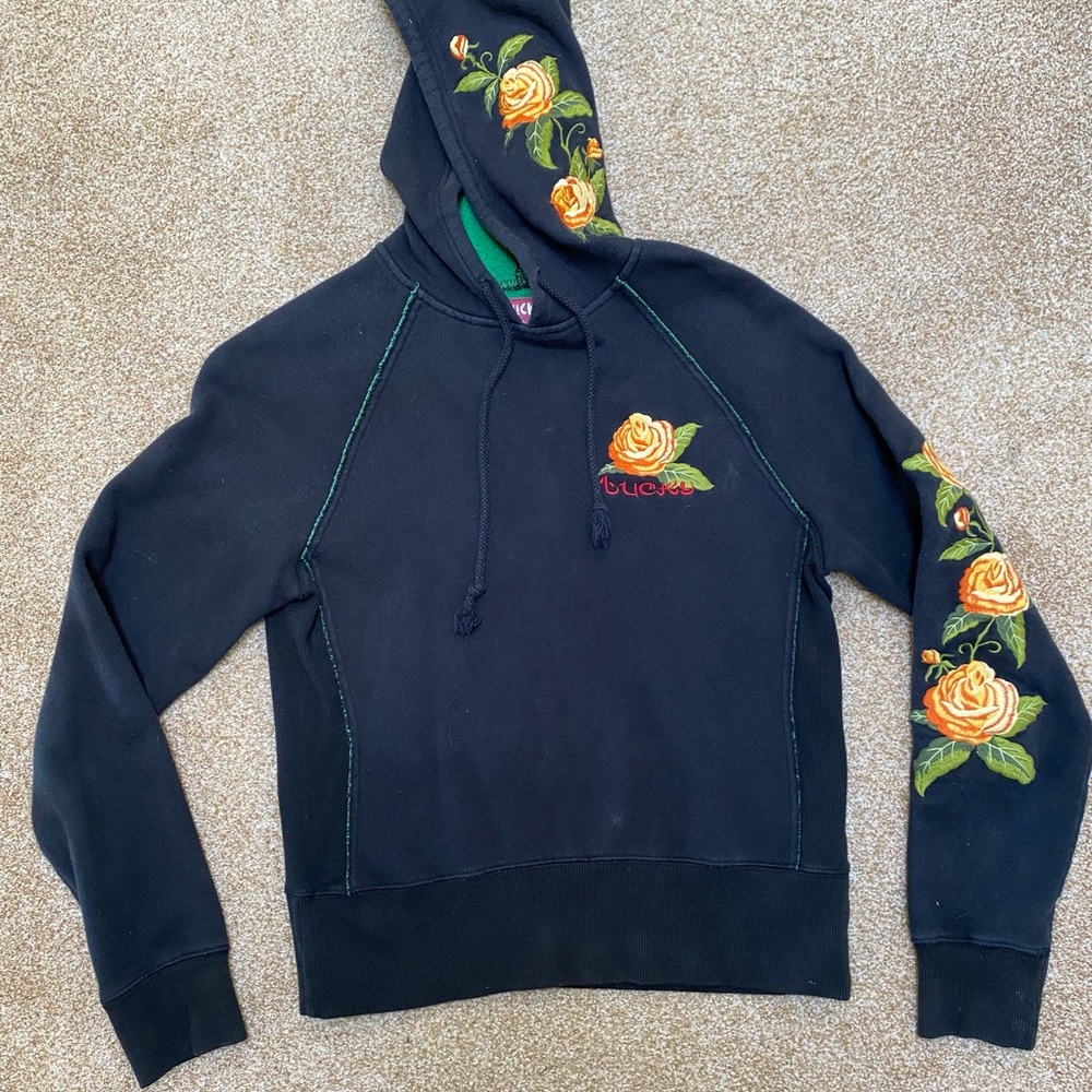 Small vintage black Lucky Brand hoodie